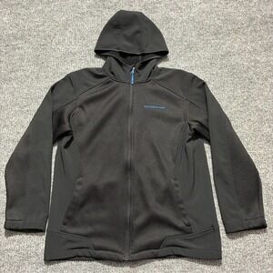 Weatherproof Womens Hooded Jacket Size XL (18/20) Black Full Zip Long Sleeve